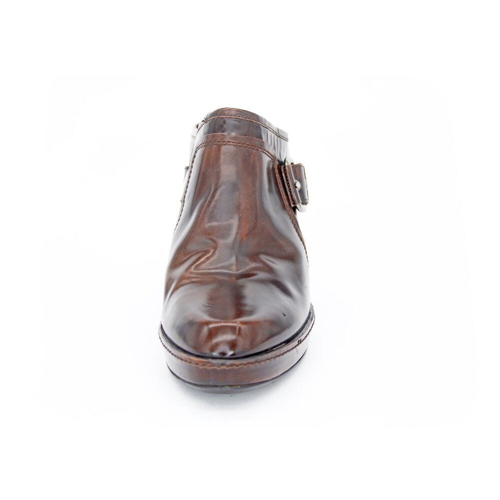 Stuart Weitzman Patent Leather Brown High Heel Platform Mules: Size US 10 D - Picture 7 of 7